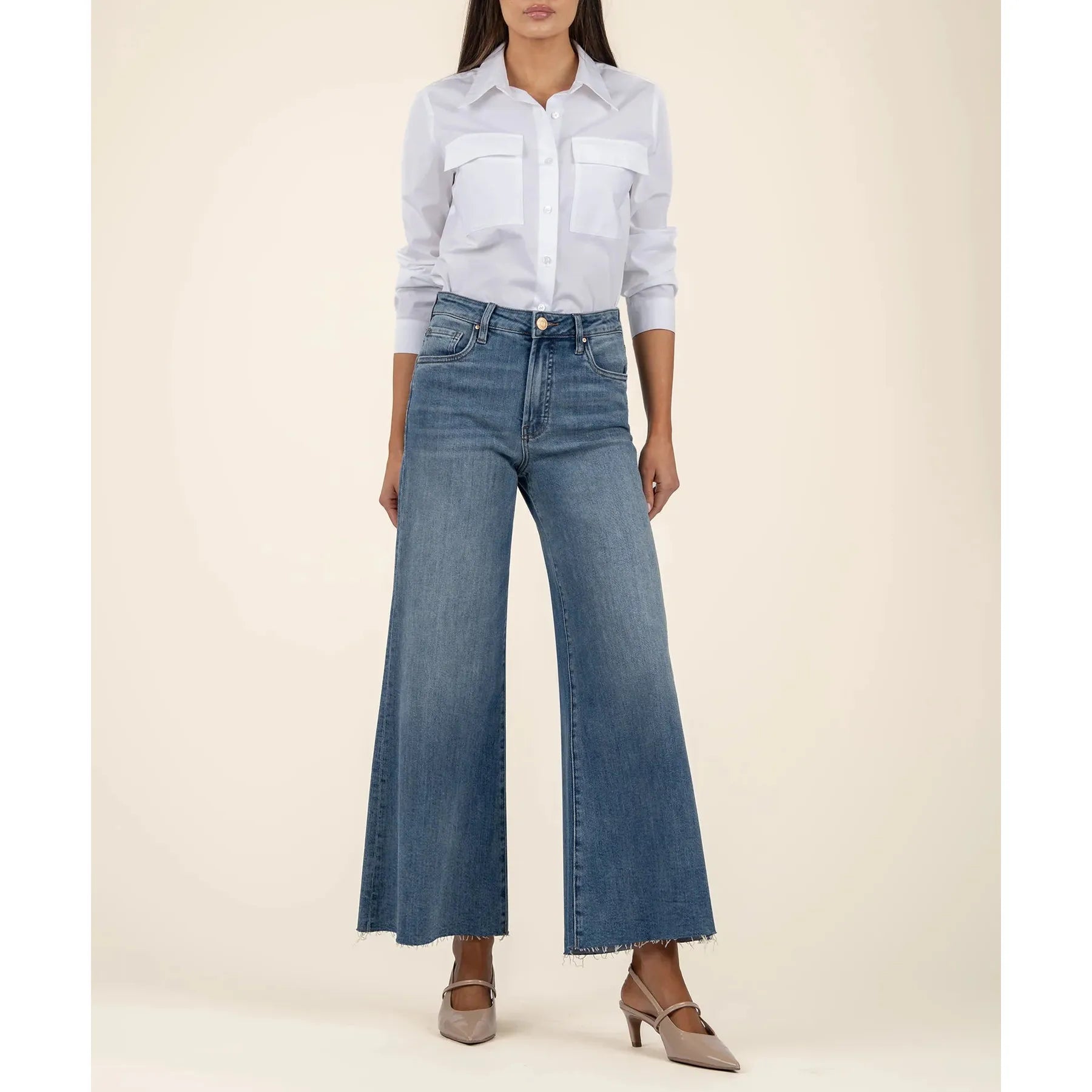 Meg High Rise 27” Fab AB Wide Leg main image 1