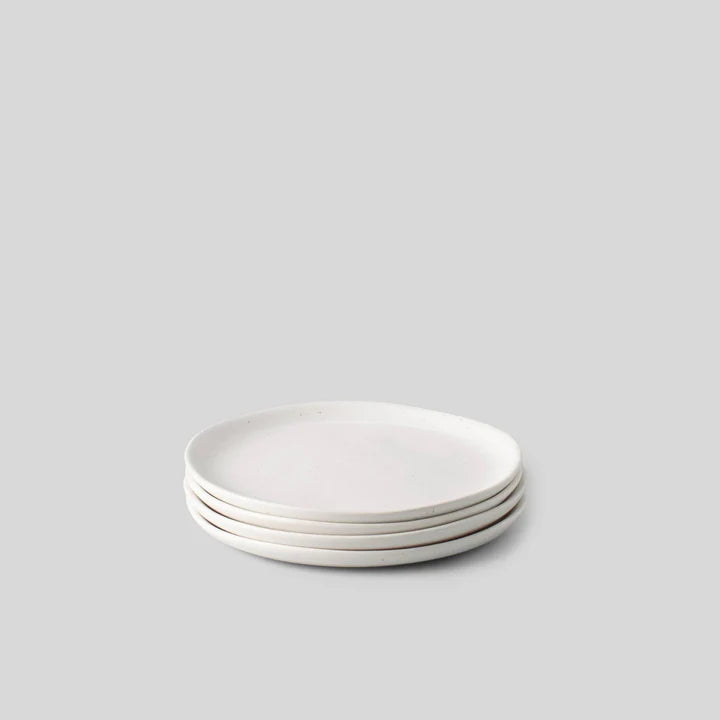 Fable Dessert Plates Speckled White Modern Komfort Canada