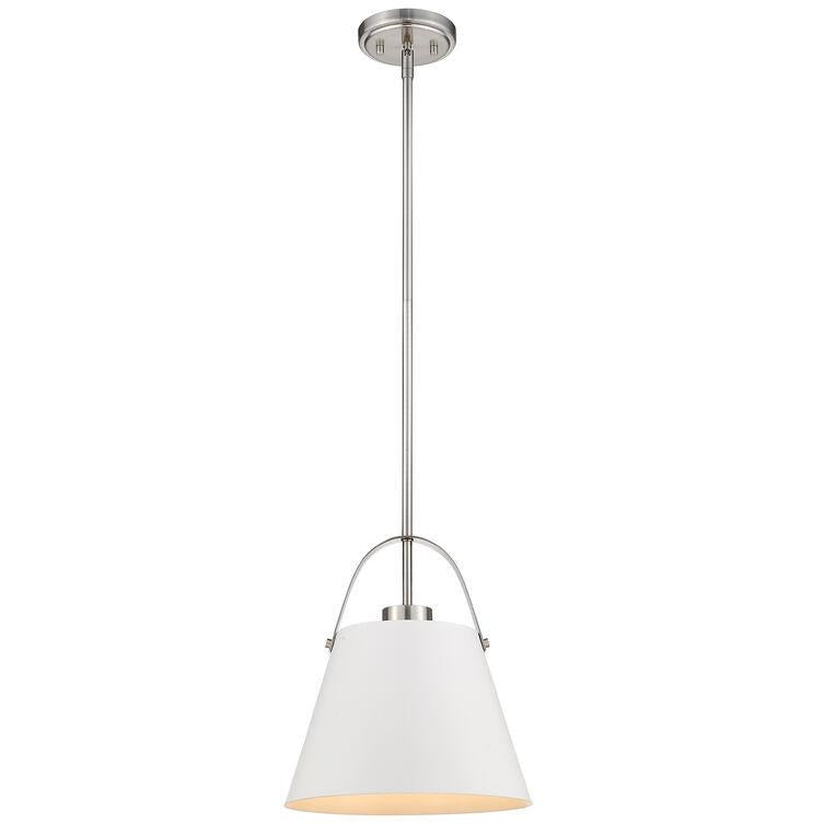 【A- studio】 Z-Studio Pendant | Small White/Nickel - Modern Komfort Canada