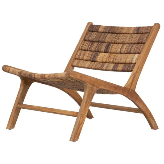 Calliope Lounge Chair Natural Teak Modern Komfort