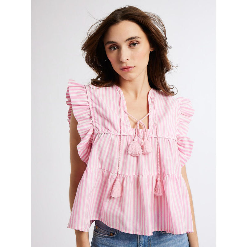 Chelsea Top | Bubblegum Stripe