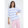Milda Tee | White / Blue