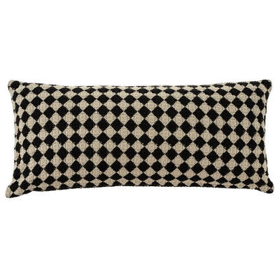 Black Check Weave Pillow