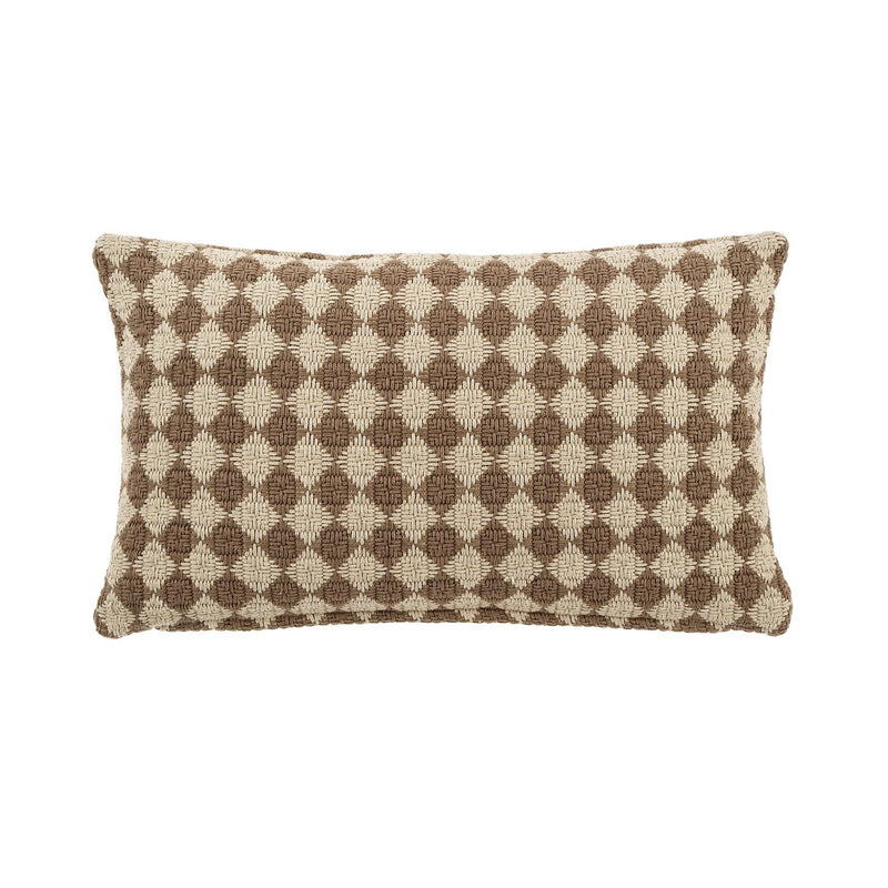 Brown Check Weave Pillow