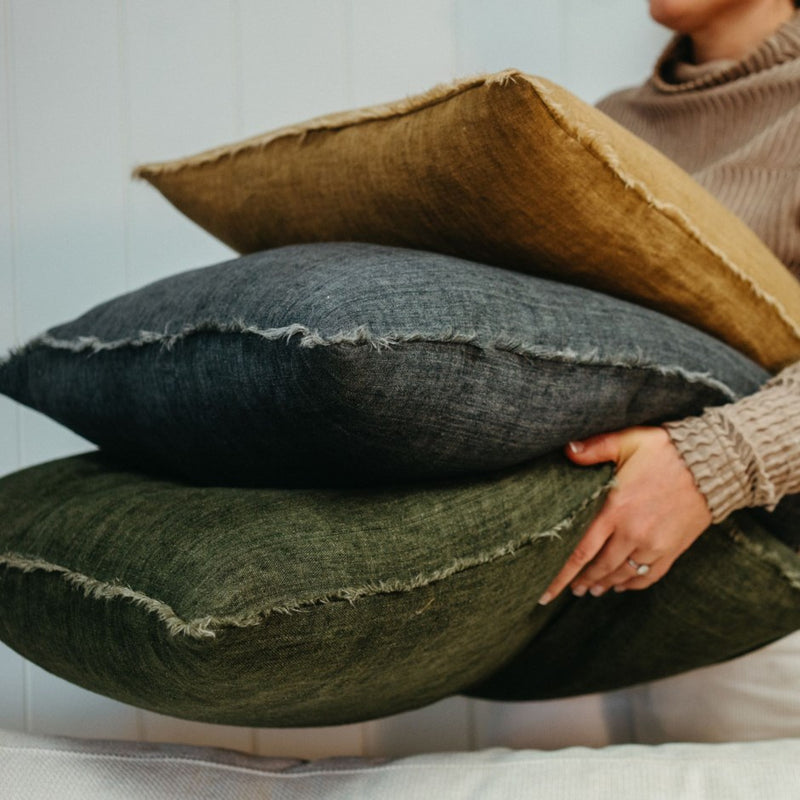 Lina 20x20 Linen Pillow | Avocado
