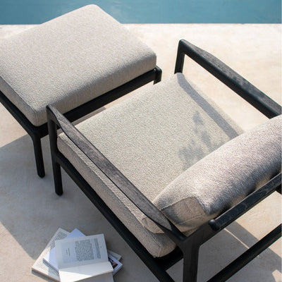 Jack Outdoor Footstool | Teak Black