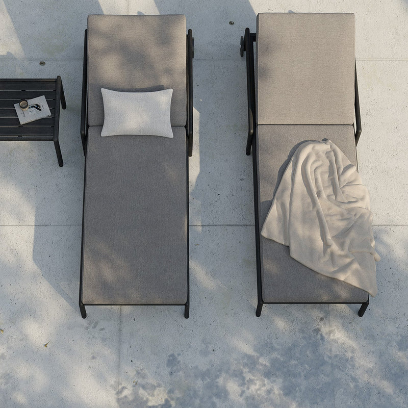 Jack Outdoor Adjustable Lounger | Teak Black