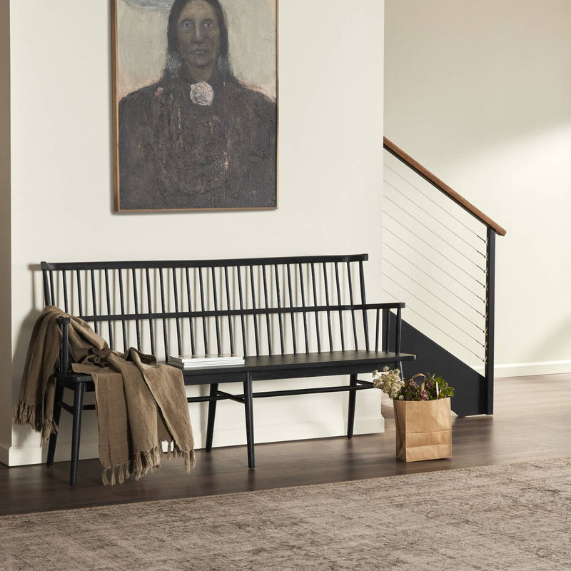 Aspen Large Dining Bench | Black