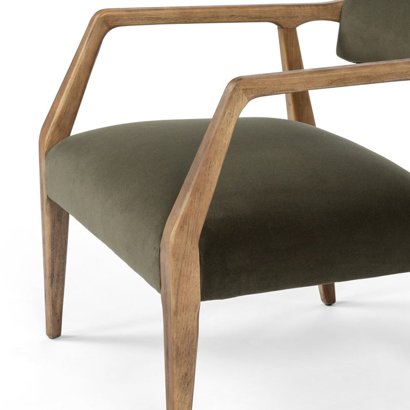 Tenlia Lounge Chair | Velvet Loden