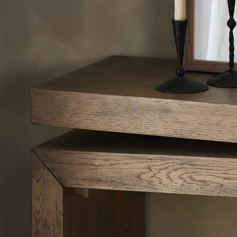 Mariya Oak Console Table | Rustic Grey