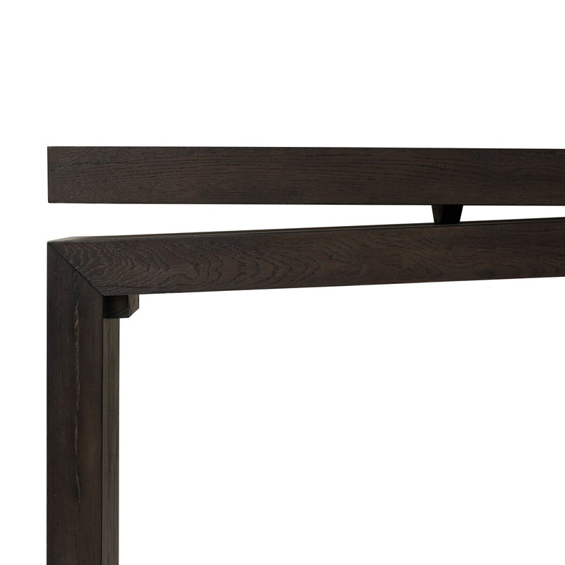 Mariya Oak Console Table | Smoked Black