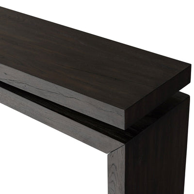 Mariya Oak Console Table | Smoked Black