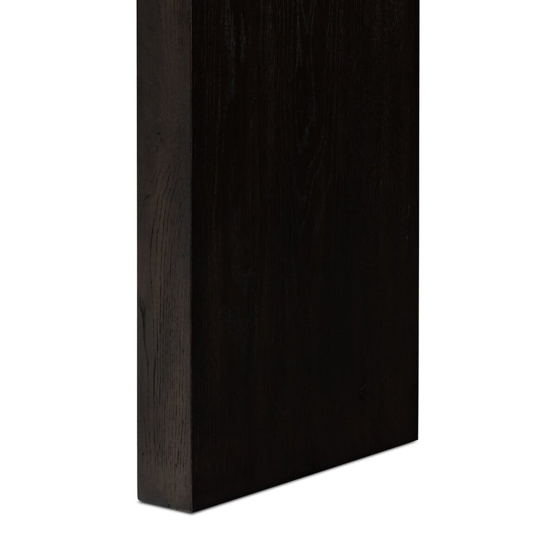 Mariya Oak Console Table | Smoked Black