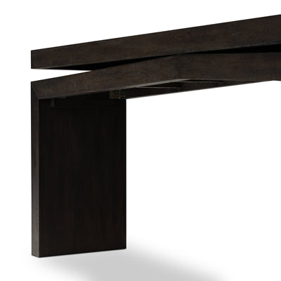 Mariya Oak Console Table | Smoked Black