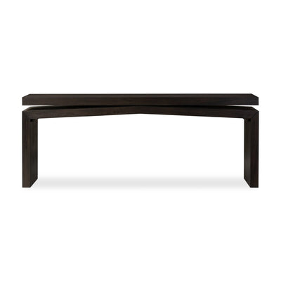 Mariya Oak Console Table | Smoked Black