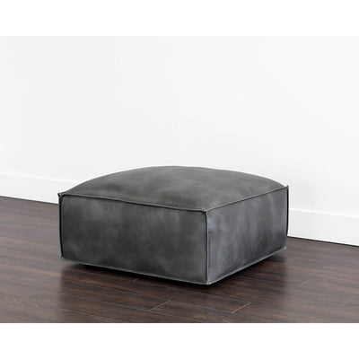 Leron Ottoman | Overcast Black