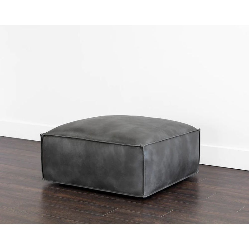 Leron Ottoman | Overcast Grey