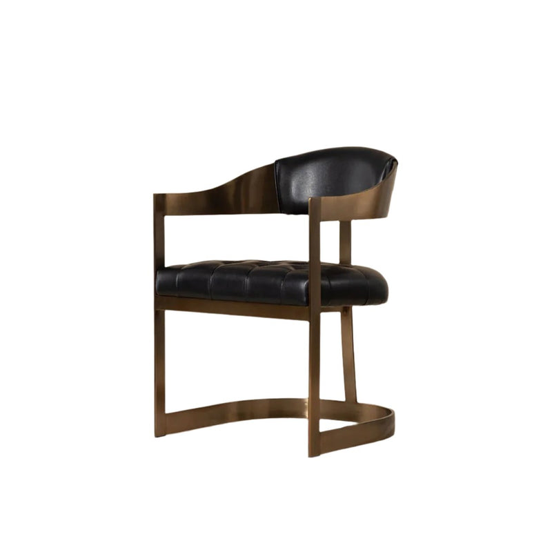 Benny Dining Armchair | Antique Brass