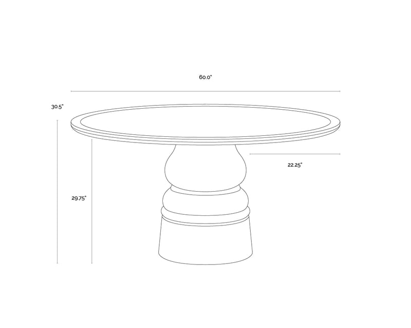 Piatto 60" Dining Table