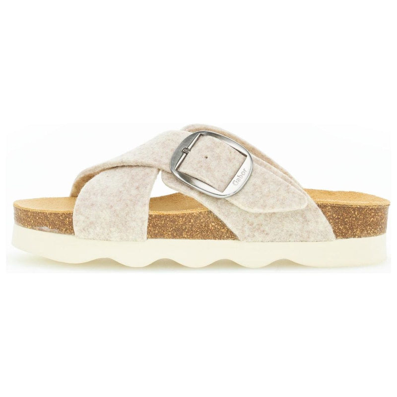 Filz Slip-on Sandal | Beige