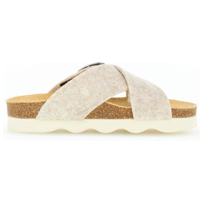 Filz Slip-on Sandal | Beige