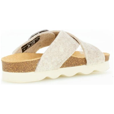 Filz Slip-on Sandal | Beige