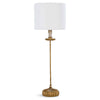 Clove Stem 29" Antique Gold Leaf Table Lamp | White Linen