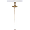 Clove Stem 29" Antique Gold Leaf Table Lamp | White Linen