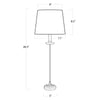 Clove Stem 29" Antique Gold Leaf Table Lamp | Black Linen