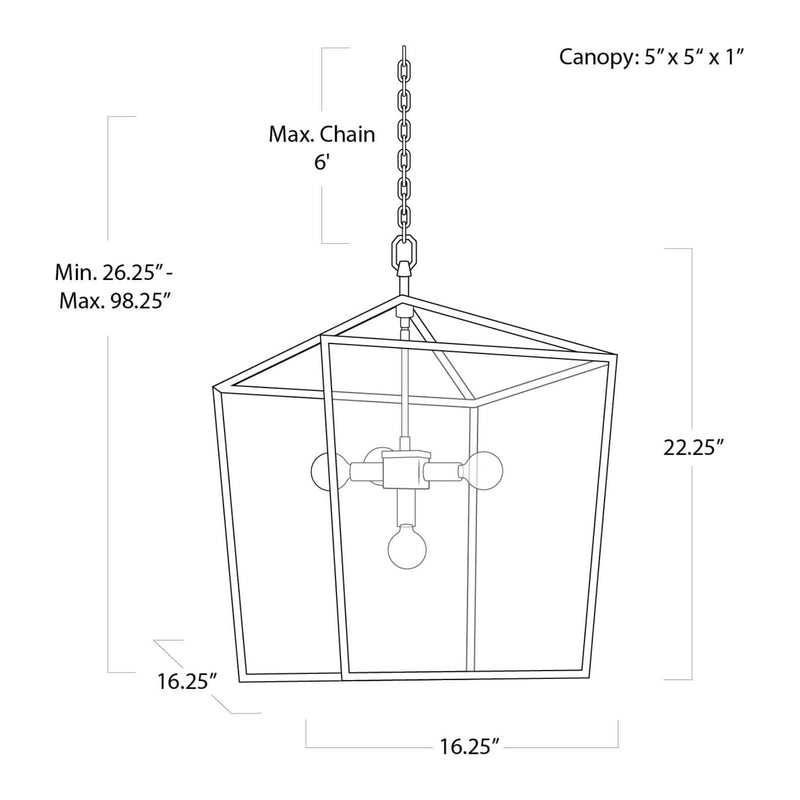 Camden Lantern | Natural Brass