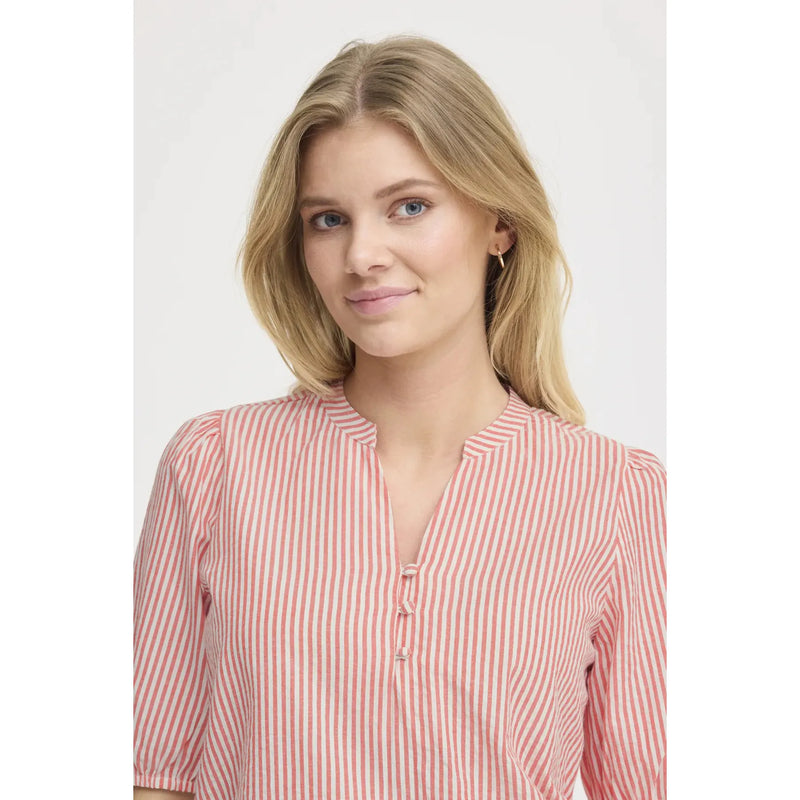 Cayla Blouse | Cayenne stripes