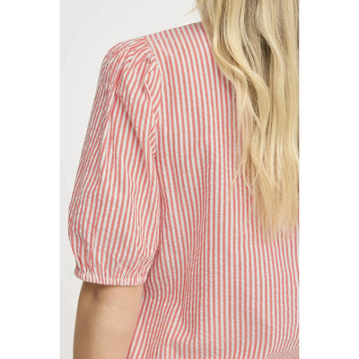 Cayla Blouse | Cayenne stripes