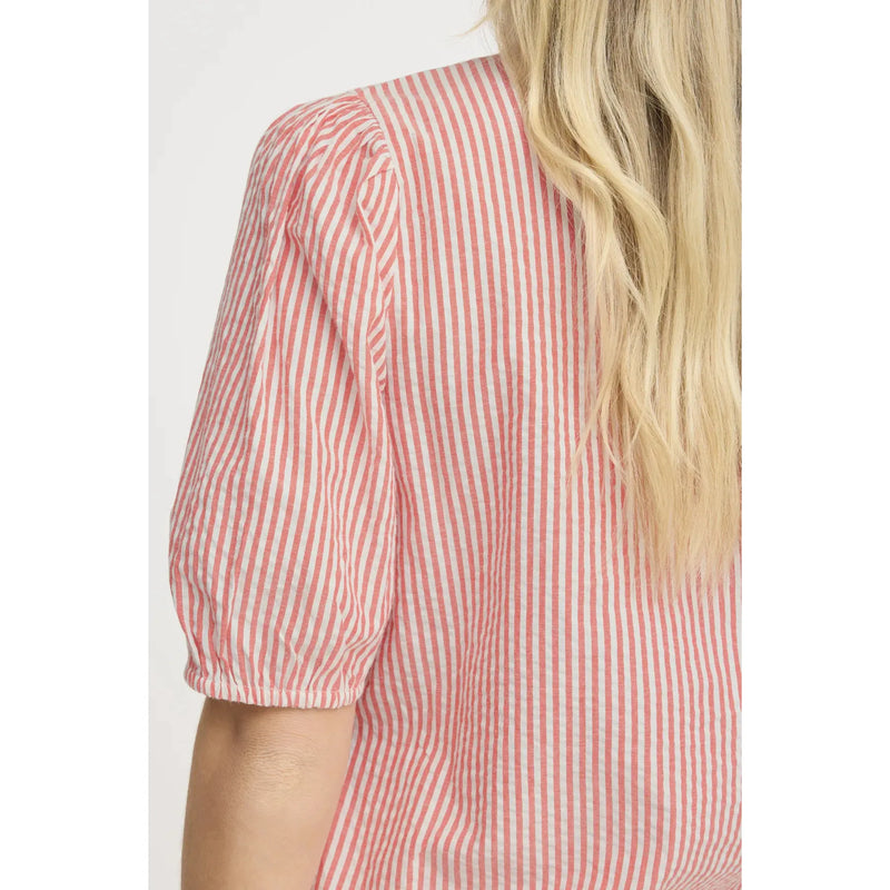 Cayla Blouse | Cayenne stripes