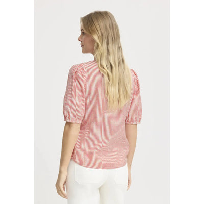 Cayla Blouse | Cayenne stripes