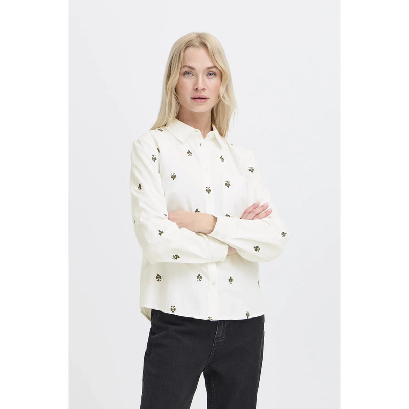 Hilou Shirt | Asphalt Boho Emb