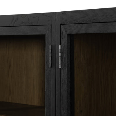 Woolen Double  Cabinet | Drifted Black