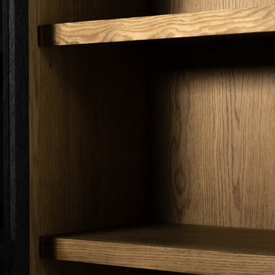 Woolen Double  Cabinet | Drifted Black