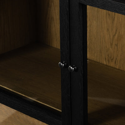 Woolen Double  Cabinet | Drifted Black