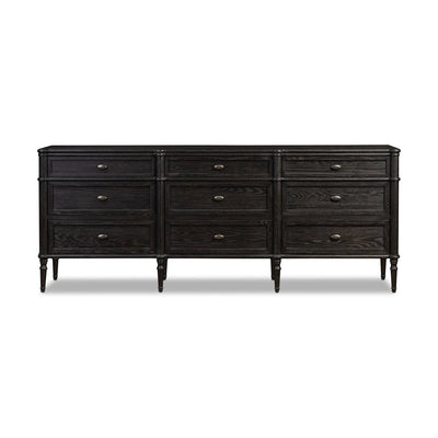 Tousse 9 Drawer Dresser | Distressed Black