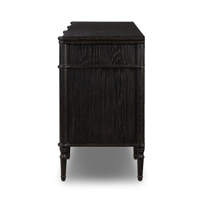 Tousse 9 Drawer Dresser | Distressed Black