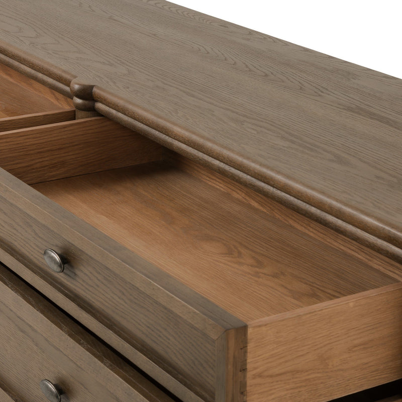 Toulouse 6 Drawer Dresser | Toasted Oak Veneer