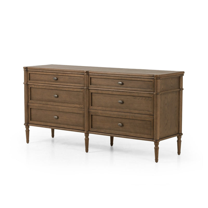 Toulouse 6 Drawer Dresser | Toasted Oak Veneer