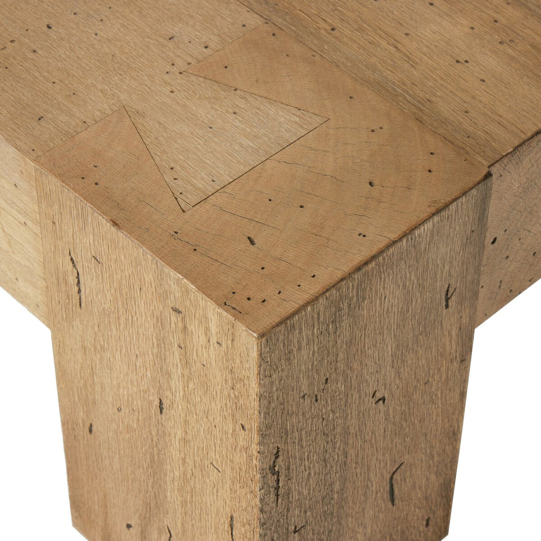 Abaso Rectangular Coffee Table | Rustic Wormwood Oak - Modern