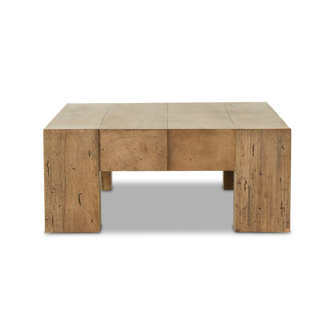 REMUS COFFEE TABLE 120 X 80イングリッシュオーク無垢材 Abaso Rectangular Coffee Table | Rustic Wormwood Oak - Modern