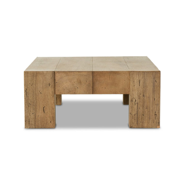 Abaso Rectangular Coffee Table | Rustic Wormwood Oak - Modern