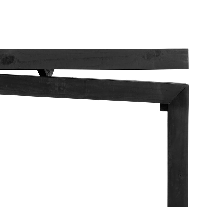 Mariya 94" Console Table | Aged Black Pine