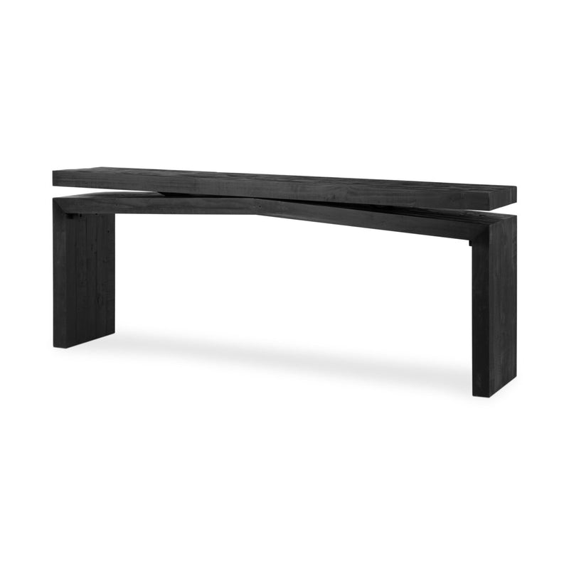 Mariya 94" Console Table | Aged Black Pine