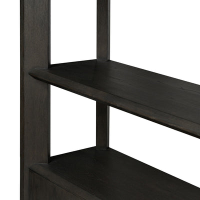 Orwin Wide Bookshelf | Smoked Black Oak