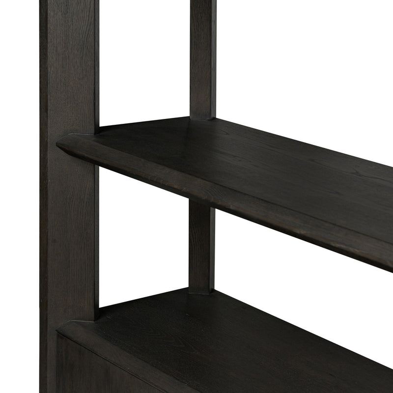 Orwin Wide Bookshelf | Smoked Black Oak