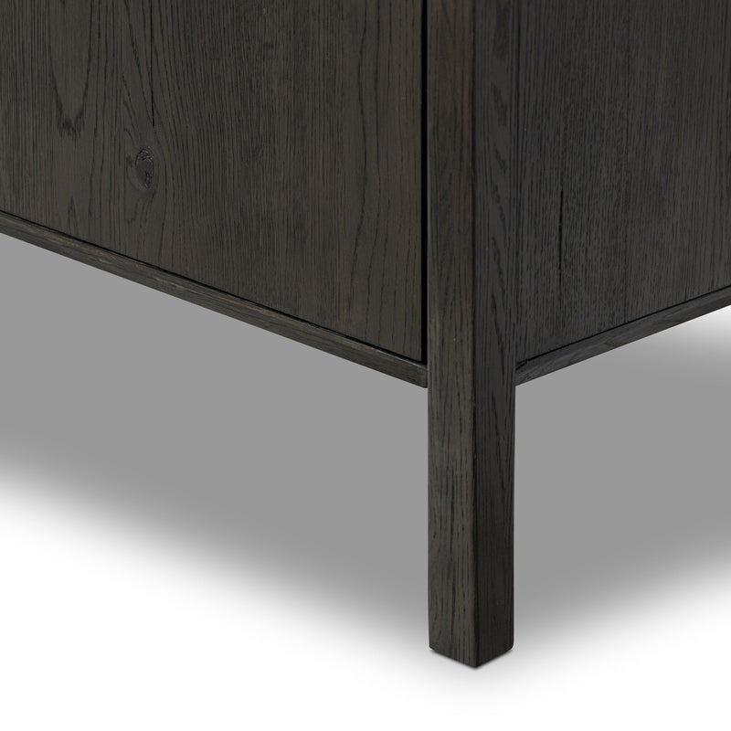 Orwin Wide Bookshelf | Smoked Black Oak